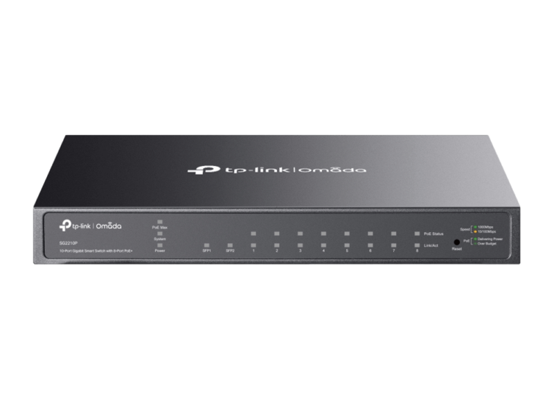 TP-Link SG2210P Omada 10-Port Gigabit Smart Switch with 8-Port PoE+