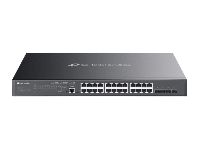 TP-Link SG3428XMP Omada 24-Port Gigabit and 4-Port 10GE SFP+ L2+ Managed Switch with 24-Port PoE+