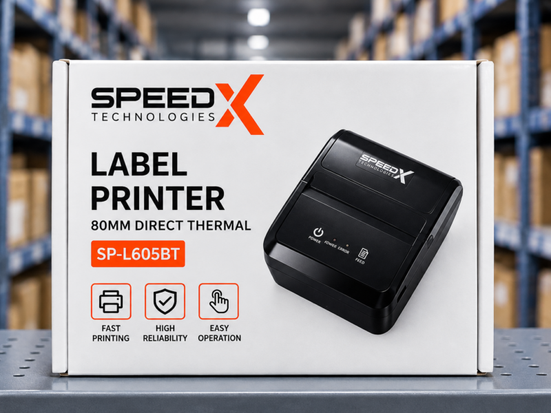 Speed X SP-L605BT ~ 3 inch<br />Thermal Barcode Printer<br />( Bluetooth + Battery )