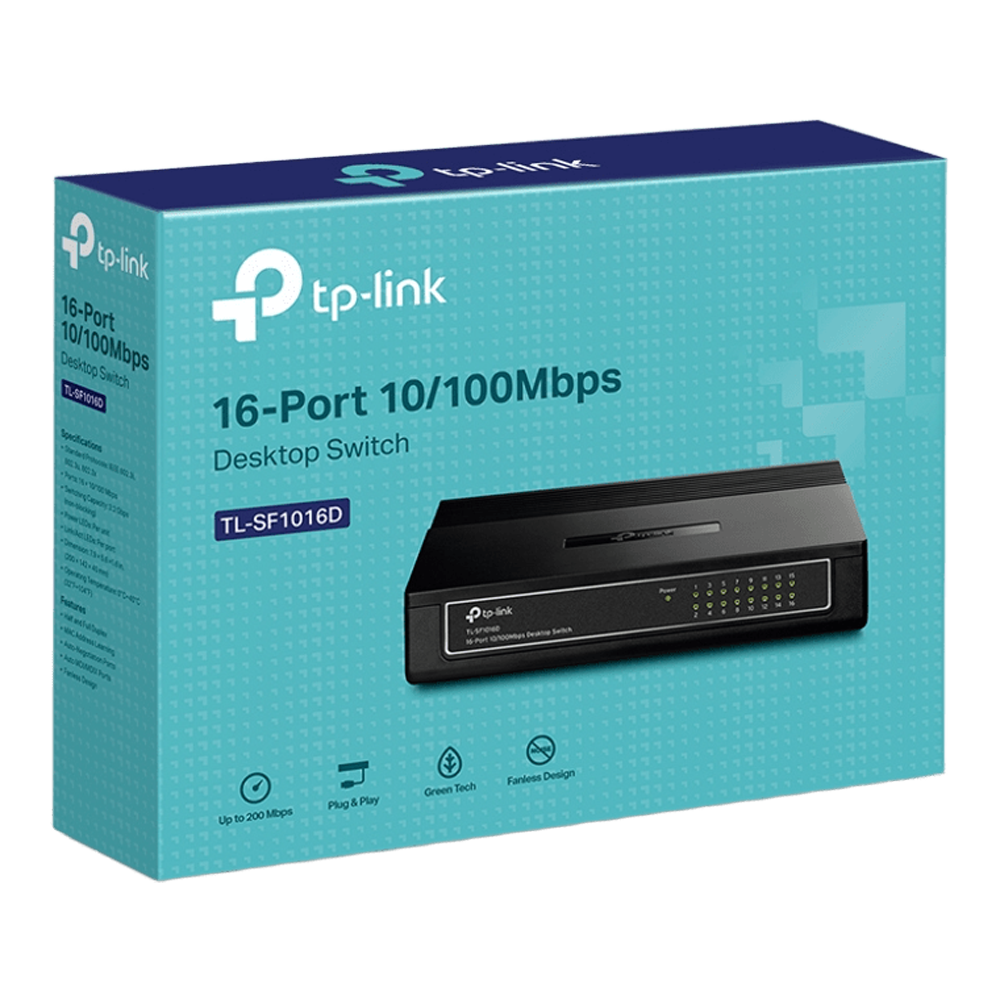 TP-Link TL-SF1016D 16-Port 10/100Mbps Desktop Switch