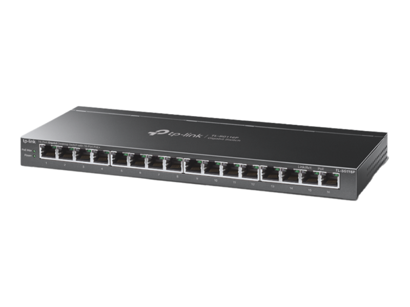 Tp-Link TL-SG116P 16-Port Gigabit Desktop Switch with 16-Port PoE+ - image 2