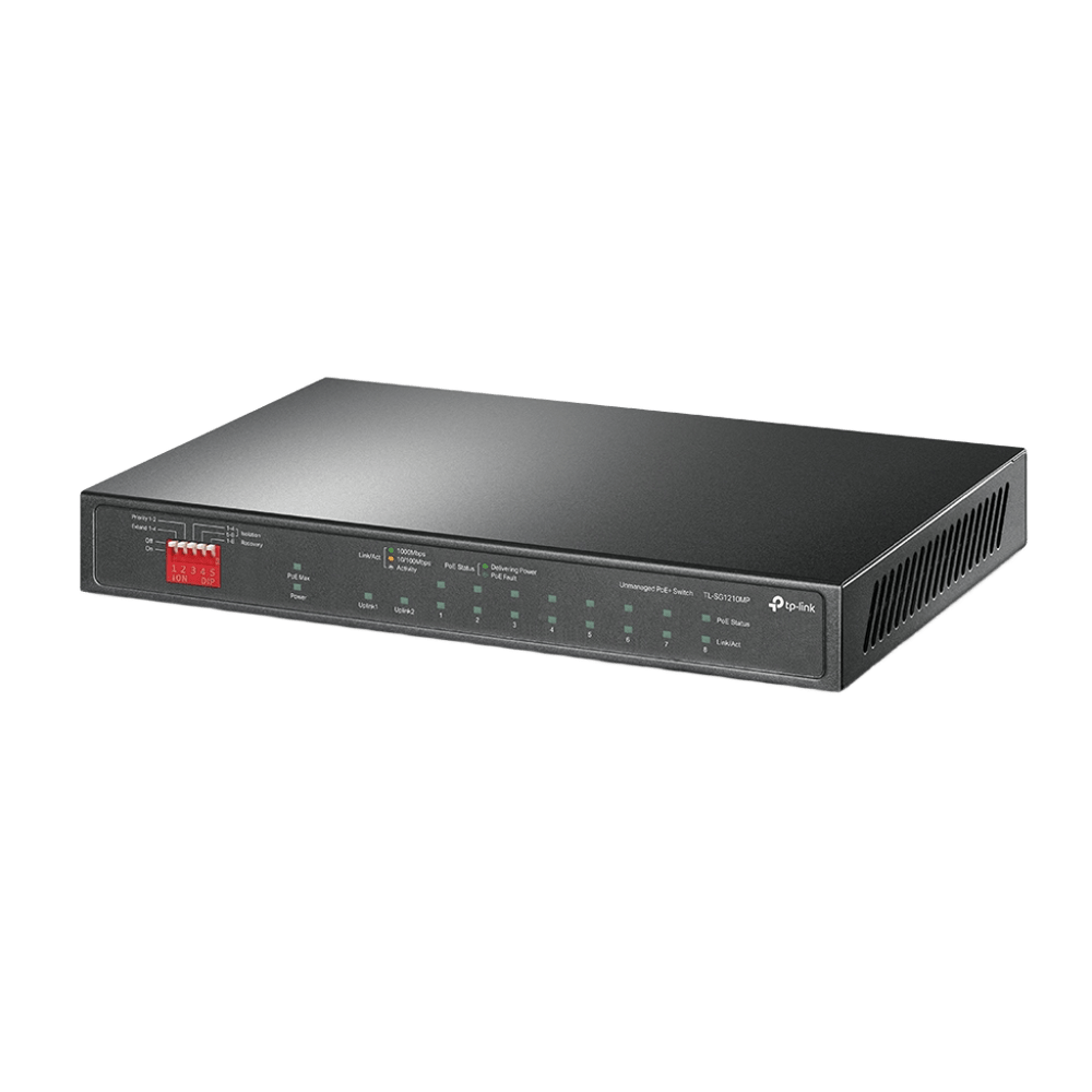 TP-Link TL-SG1210MP 10-Port Gigabit Desktop Switch with 8-Port PoE+ - Image 3