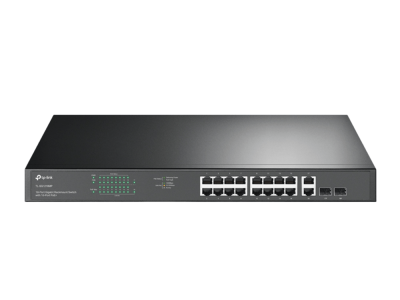 TP-Link TL-SG1218MP, 18-Port Gigabit Rackmount Switch with 16-Port PoE+