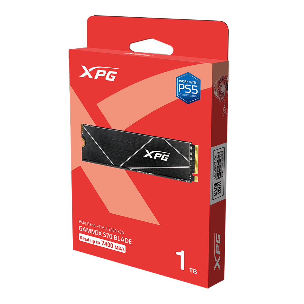 1TB XPG GAMMIX S70 Blade PCIe Gen4 x4 M.2 2280 SSD