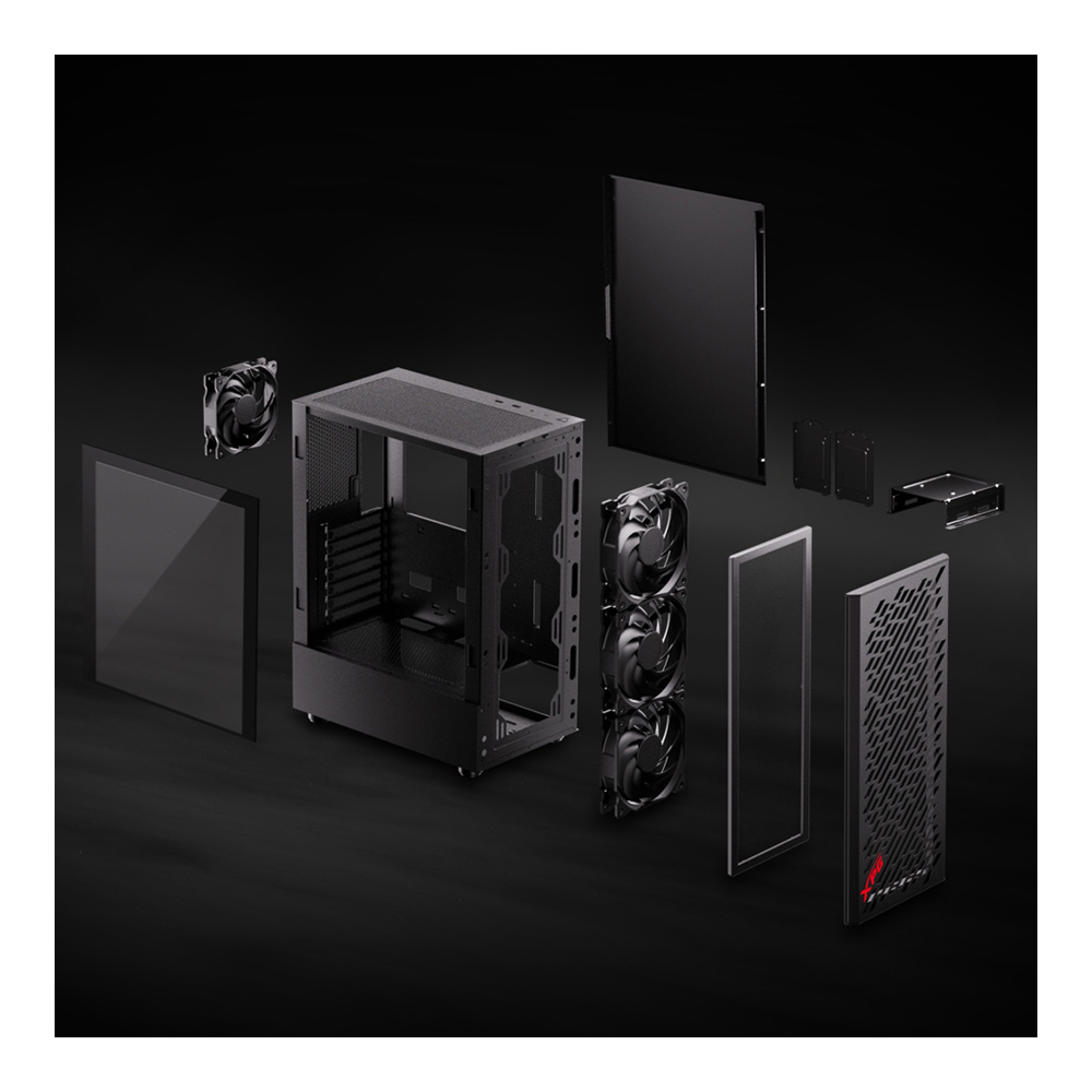 XPG VALOR AIR Compact Mid-Tower Chassis (Black/White) - Image 4