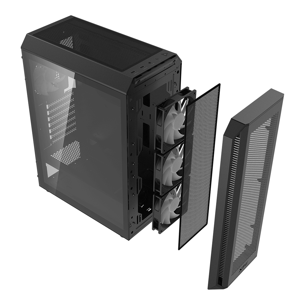 XPG VALOR Air Plus Compact Mid-Tower Chassis (Black) - Image 9