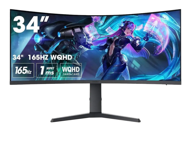 34″ Koorui 34E6UC WQHD 165Hz VA Curved Gaming Monitor